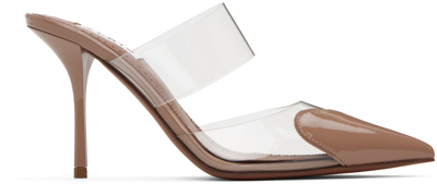 Shop Alaïa Beige 'le Cœur' Mules In 117 Chair