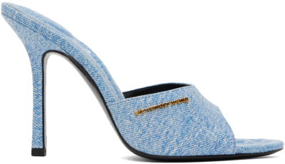 Shop Alexander Wang Blue Lucienne Heeled Sandals In 473 Vintage Indigo