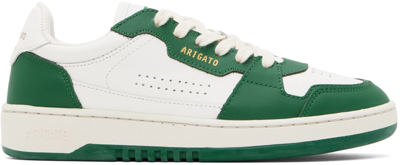 Shop Axel Arigato White & Green Dice Lo Sneakers In White/green