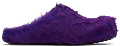 Shop Marni Purple Fussbett Sabot Loafers In 00c74 Purple
