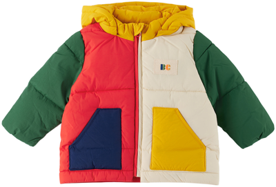Shop Bobo Choses Baby Green & Red Color Block Jacket In 310 Green