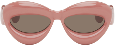 Shop Loewe Pink Inflated Sunglasses In 72e Pink