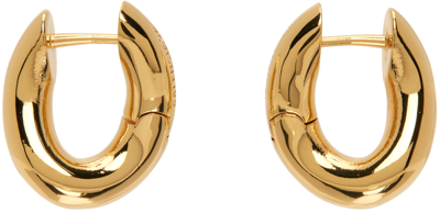 Shop Balenciaga Gold Loop Xxs Earrings In 0027 Shiny Gold