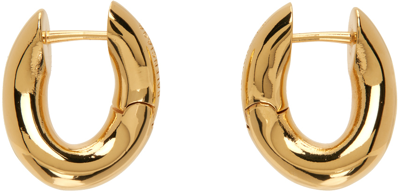 Balenciaga Loop Xxs Gold-tone Hoop Earrings In 0027 Shiny Gold