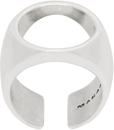 Shop Isabel Marant Silver Cutout Ring In 08si Silver