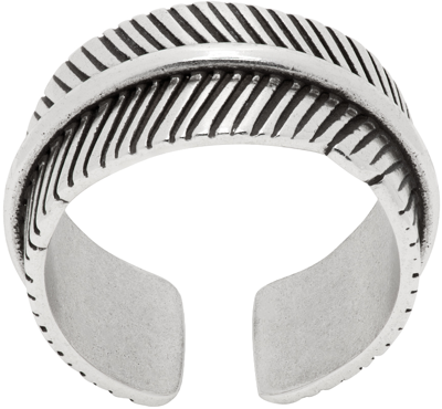 Shop Isabel Marant Silver Engraved Ring In 08si Silver