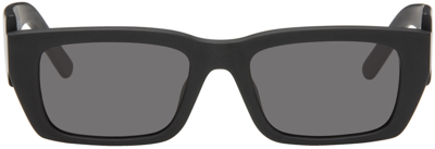 Shop Palm Angels Black Palm Sunglasses In Matte Black Dark Gre