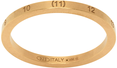 Shop Maison Margiela Gold Numerical Ring In 950 Yellow Gold Plat