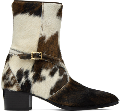 Shop Vivienne Westwood Brown & White Saturday Boots In 233-l004y-a101