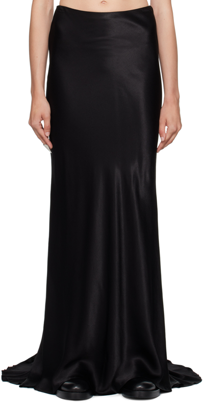 Shop Ann Demeulemeester Black Madeleen X-long Flared Maxi Skirt In 099 Black
