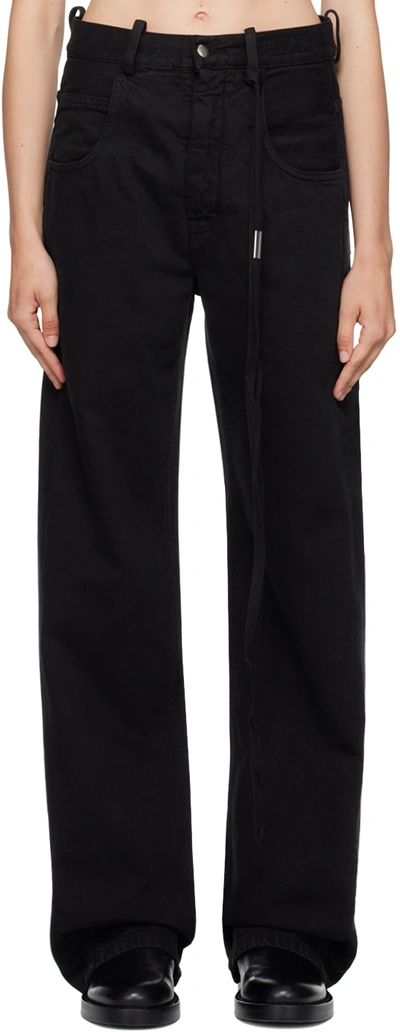 Ann Demeulemeester Claire 5-pockets Comfort Trousers Faded Denim In 099 Black