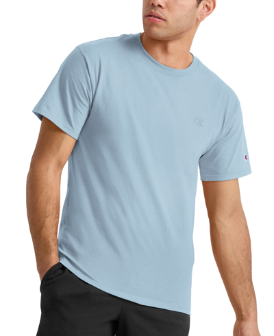 Shop Champion Men's Cotton Jersey T-shirt In Refine Blue Sky