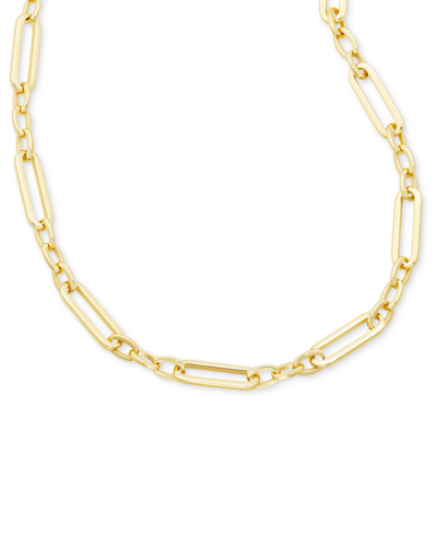 Shop Kendra Scott 14k Gold-plated Interlocked Oval Link 20" Convertible Strand/lariat Necklace