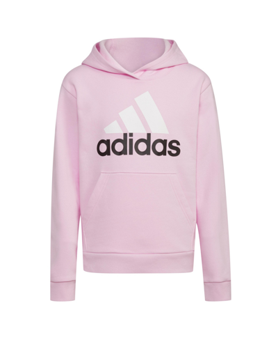 Shop Adidas Originals Big Girls Long Sleeve Essential Sportswear Logo Hoodie In Orchid Fusion