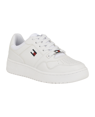 Shop Tommy Hilfiger Women's Twigye Casual Lace Up Sneakers In White