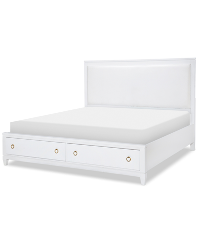 Shop Furniture Summerland Upholstered Queen Storage Bed In White