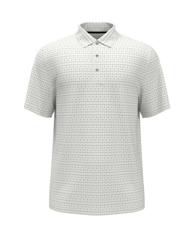 Shop Pga Tour Big Boys Short Sleeve Regimental Golf Print Polo Shirt In Bright White