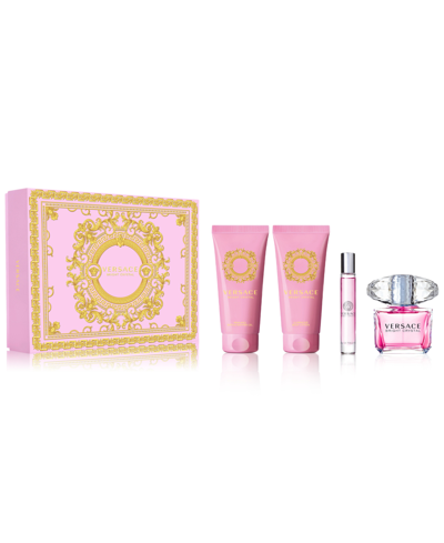 Shop Versace 4-pc. Bright Crystal Eau De Toilette Gift Set