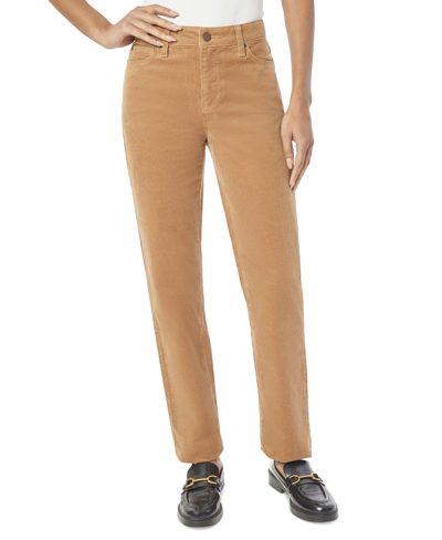 Shop Jones New York Women's Lexington Corduroy Straight-leg Pants In Caramel