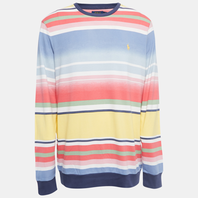 Pre-owned Polo Ralph Lauren Multicolor Striped Cotton Knit Long Sleeve T-shirt L