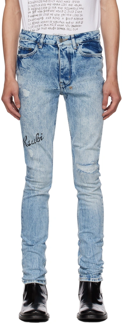 Shop Ksubi Blue Chitch Autograph Jeans In Denim