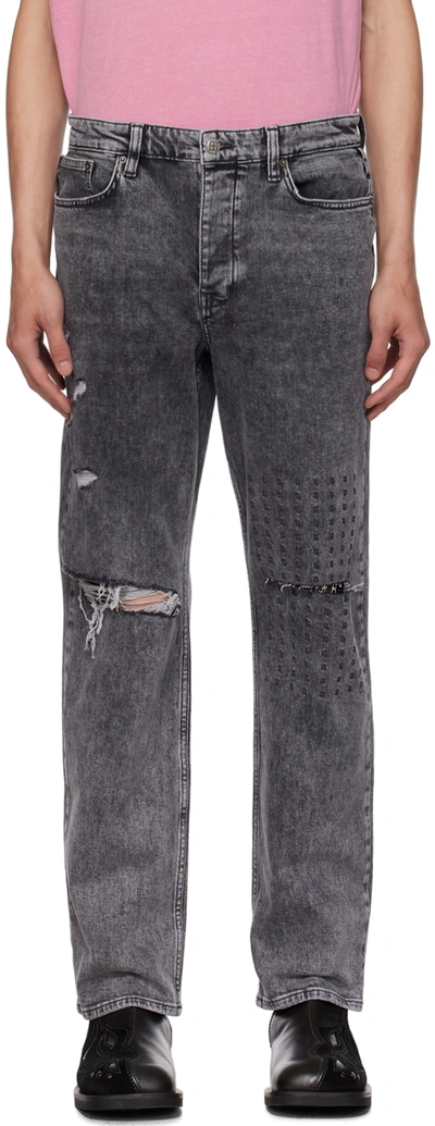 Shop Ksubi Gray Anti K Krete Jeans In Grey
