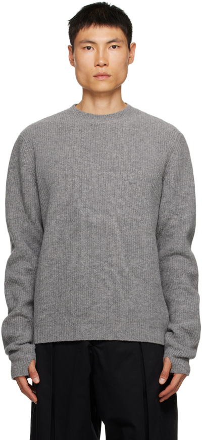 Shop Sage Nation Gray Dieter Sweater In Marl Grey