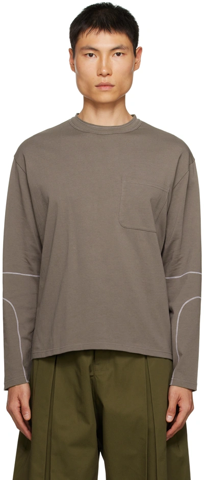 Shop Sage Nation Gray Lock Long Sleeve T-shirt In Dust