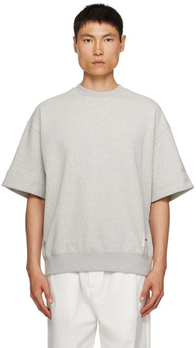 Shop Jil Sander Gray Patch Sweatshirt In 052 - Powder Green