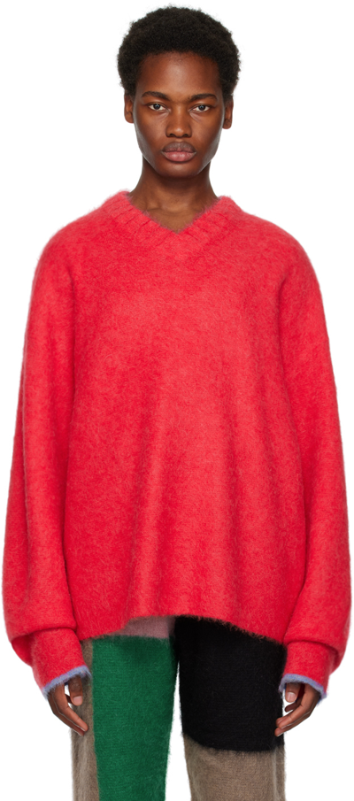 Shop Zankov Red Zenya Sweater In Crimson