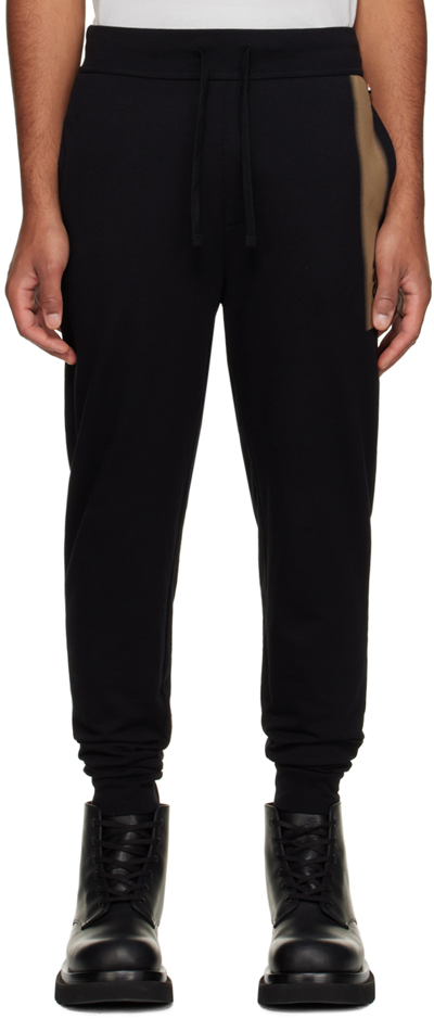 Shop Hugo Boss Black Stripe Sweatpants In Black 001