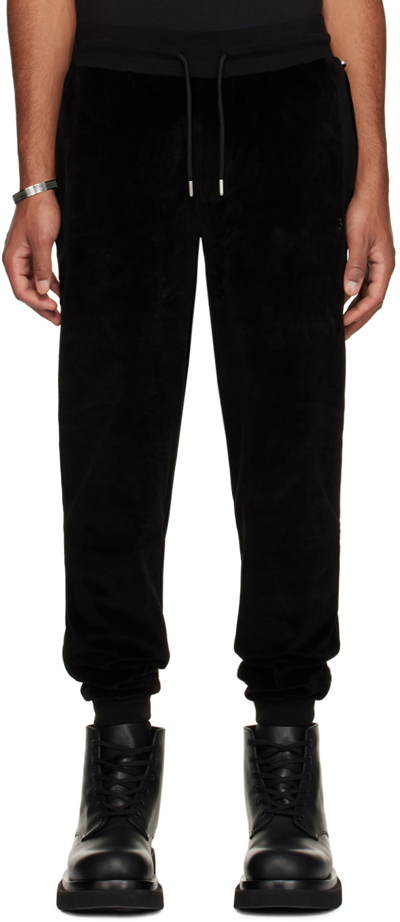 Shop Hugo Boss Black Embroidered Sweatpants In Black 003