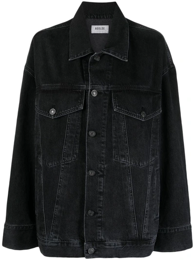 Shop Agolde Wayne Jacket In Black