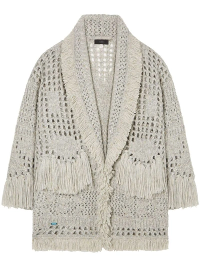 Shop Alanui 'the Astral' Cardigan In Grey