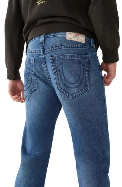 Shop True Religion Brand Jeans Ricky Snap Straight Leg Jeans In Medium Tidal Wash