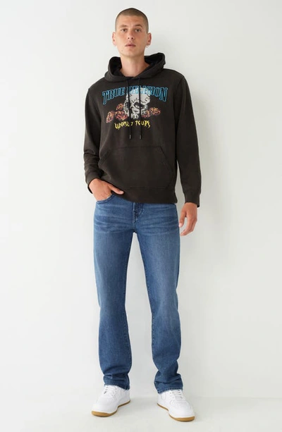 Shop True Religion Brand Jeans Ricky Snap Straight Leg Jeans In Medium Tidal Wash