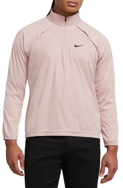 Shop Nike Repel Tour Water-resistant Half Zip Golf Jacket In Pink Oxford/ Black