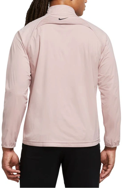 Shop Nike Repel Tour Water-resistant Half Zip Golf Jacket In Pink Oxford/ Black