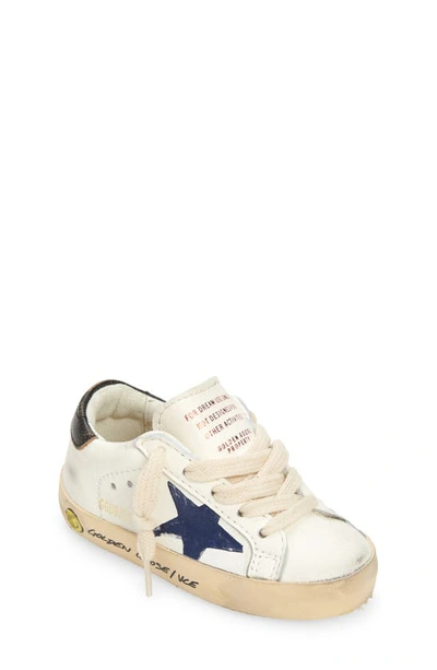 Shop Golden Goose Kids' Super-star Low Top Sneaker In White/ Navy/ Black