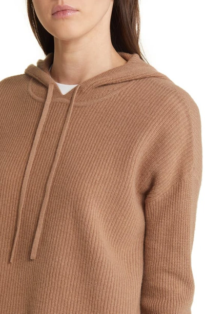 Nordstrom Wool Blend Zip Hoodie Cardigan In Tan Smoke