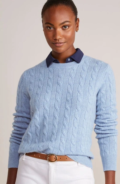Shop Vineyard Vines Cable Stitch Cashmere Sweater In Jake Blue