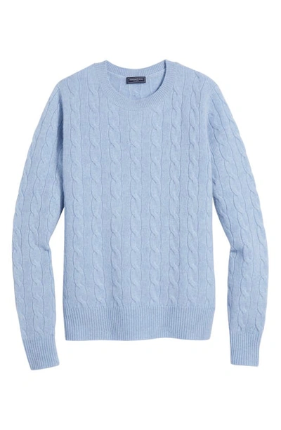 Shop Vineyard Vines Cable Stitch Cashmere Sweater In Jake Blue