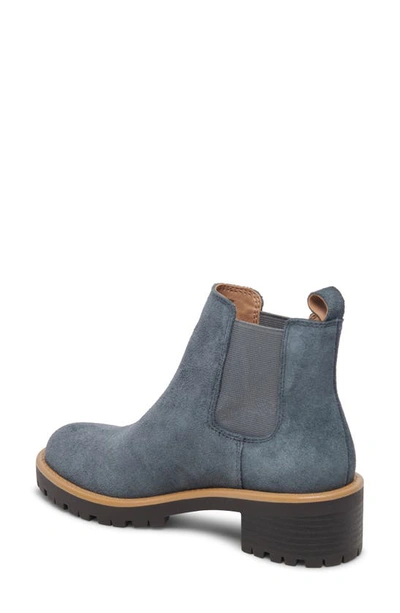 Blondo Mayes Waterproof Chelsea Boot In Dark Grey Suede
