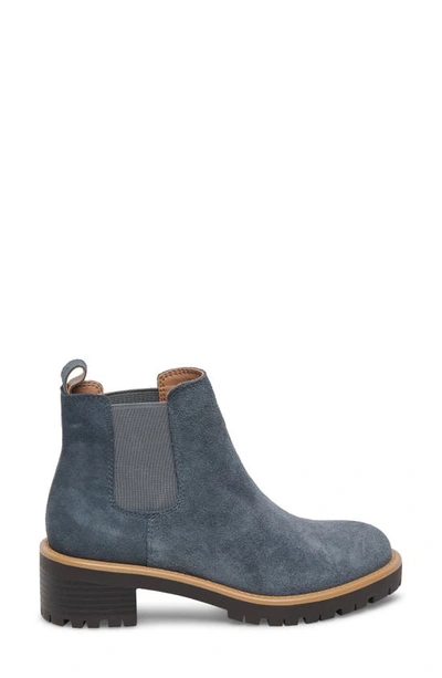 Blondo Mayes Waterproof Chelsea Boot In Dark Grey Suede