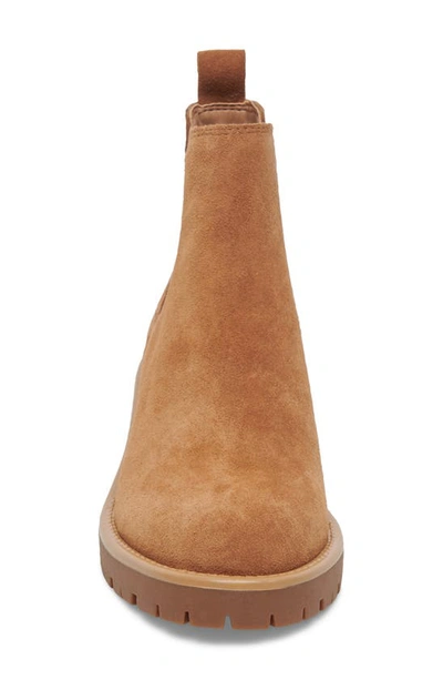 Shop Blondo Mayes Waterproof Chelsea Boot In Cognac Suede