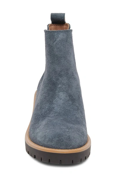 Blondo Mayes Waterproof Chelsea Boot In Dark Grey Suede