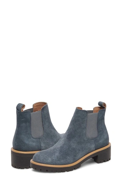 Blondo Mayes Waterproof Chelsea Boot In Dark Grey Suede