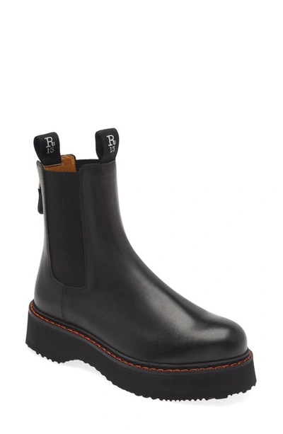 Shop R13 Platform Chelsea Boot In Black