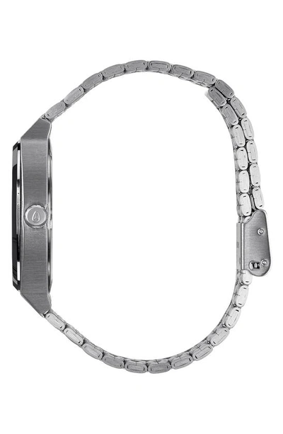 Nixon The Time Teller Bracelet Watch, 37mm In Silver / Turquoise