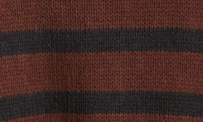 Shop Masai Copenhagen Fabi Stripe Turtleneck Sweater In Coffee/blk